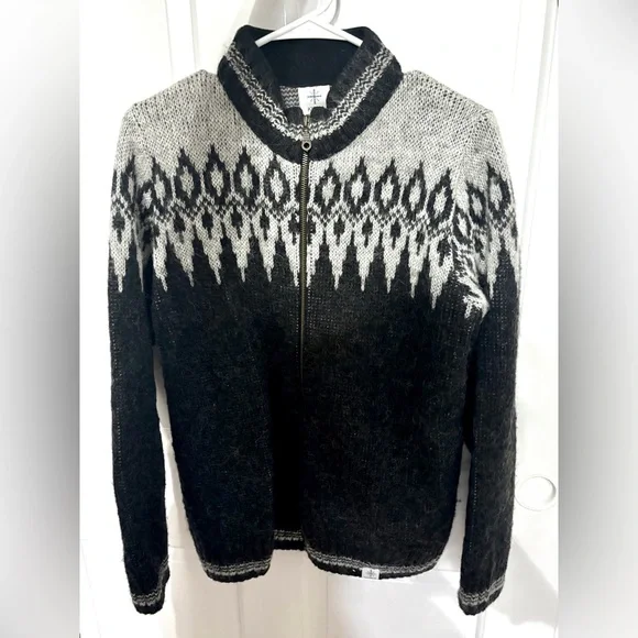 Icelandic Sweater Zip Up Medium Unisex - Picture 3 of 5